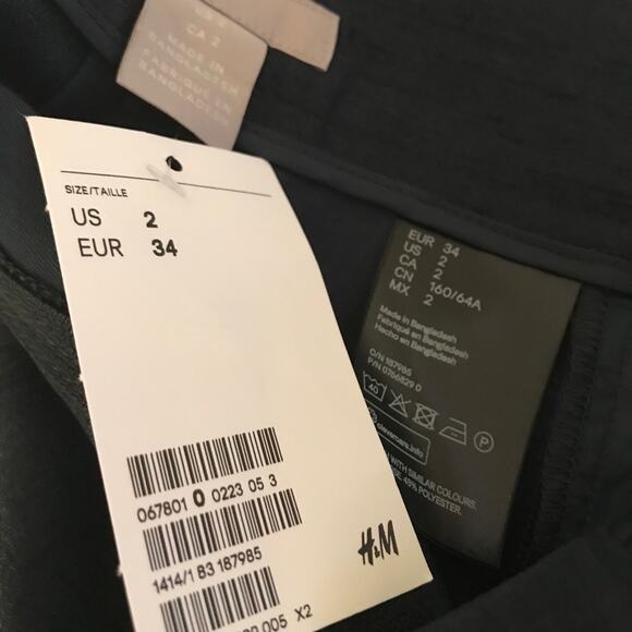 H&M NWT deep sapphire blue skirt SZ 2 - Picture 7 of 9